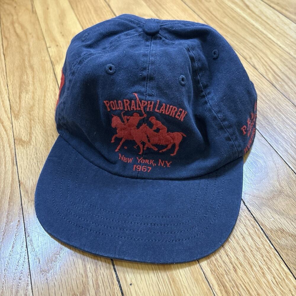 NWT Polo Ralph Lauren Navy Blue #3 Double Pony Hat Mercer Classic New York - Picture 2 of 11